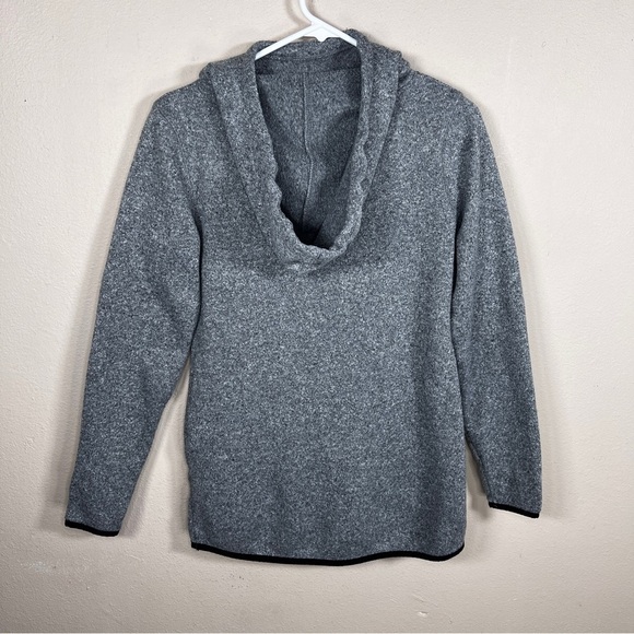 SMALL OLD NAVY GREY FLEECE HOODIE PULLOVER STRETCH ATHLETIC ACTIVEWEAR CASUAL - Picture 2 of 10